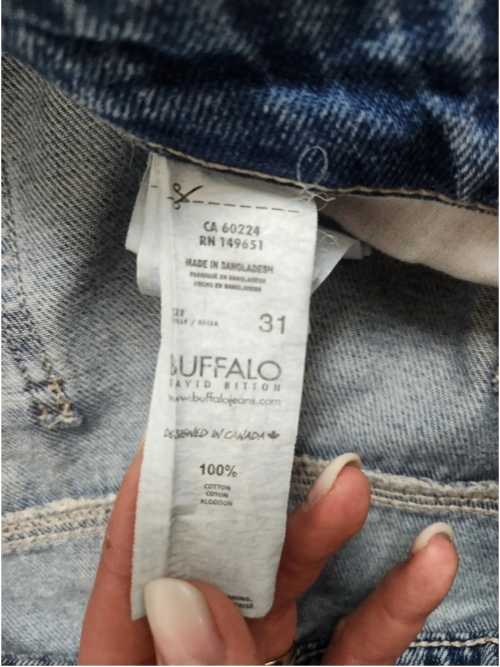 Buffalo Alecia Wide Leg High Rise Jeans Denim Sz W31 Baggy Oversized Comfortable